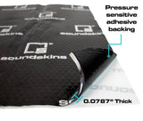 SoundSkins | Classic Black Sheets Sound Deadening Kit Double Layer Mat | SSK-CLASSICSHEETS | Pure Rubber Butyl & Diamond Embossed Foil, 38.75 sq ft SoundSkins Global