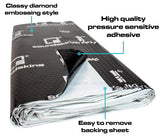 SoundSkins | Classic Black Sheets Sound Deadening Kit Double Layer Mat | SSK-CLASSICSHEETS | Pure Rubber Butyl & Diamond Embossed Foil, 38.75 sq ft SoundSkins Global
