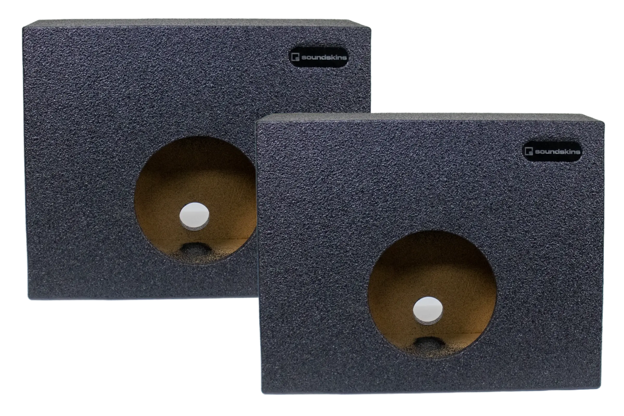 SoundSkins Enclosures | Single 8" Angled Truck Wedge Pair - Premium USA Made Subwoofer Box with Bed Liner Spray Finish SoundSkins Global