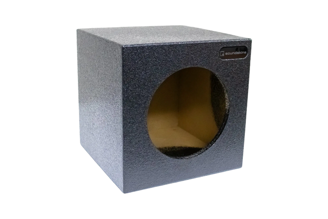 SoundSkins Enclosures | Universal Single Sealed 8" - Premium USA Made Subwoofer Box with Bed Liner Spray Finish SoundSkins Global