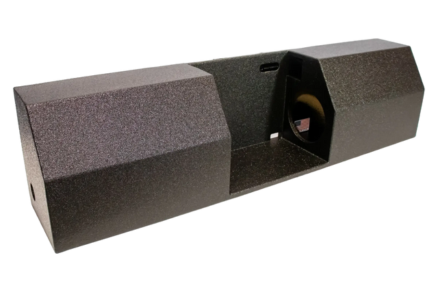 SoundSkins Enclosures | Dodge Single Cab Dual 6" Ported - Premium USA Made Subwoofer Box with Bed Liner Spray Finish SoundSkins Global