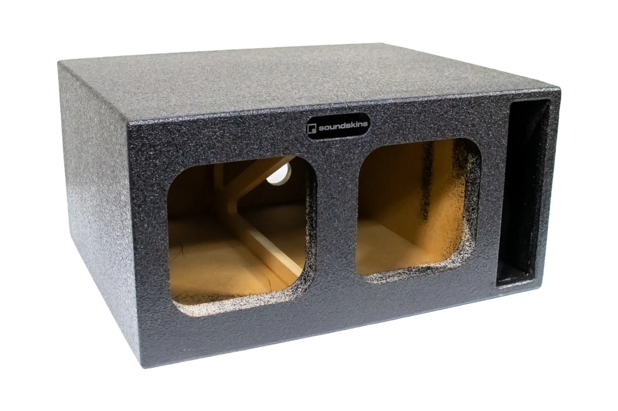 SoundSkins Enclosures | Universal Dual 8" Ported XL SPL - Premium USA Made Subwoofer Box with Bed Liner Spray Finish SoundSkins Global