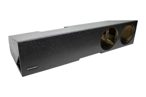 SoundSkins Enclosures | GMC Sierra / Chevrolet Silverado Crew Cab 2019+ Dual 10" Ported Front Fire- Premium USA Made Subwoofer Box with Bed Liner Spray Finish SoundSkins Global
