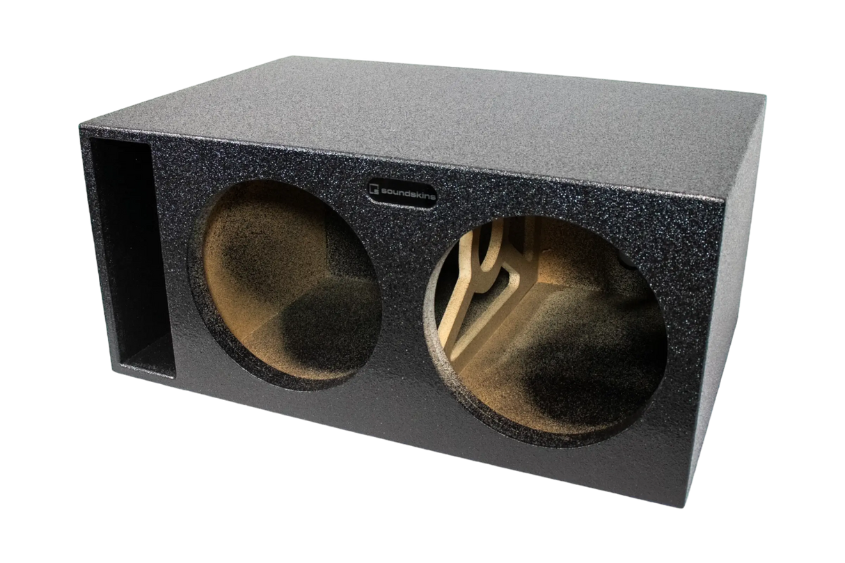 SoundSkins Enclosures | Universal Dual 12" Ported Front Fire XL SPL - Premium USA Made Subwoofer Box with Bed Liner Spray Finish SoundSkins Global