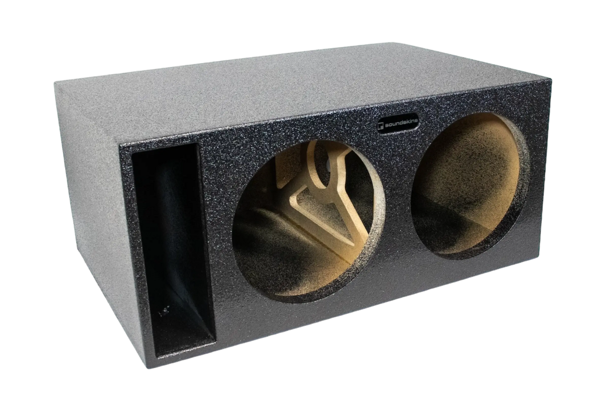 SoundSkins Enclosures | Universal Dual 12" Ported Front Fire XL SPL - Premium USA Made Subwoofer Box with Bed Liner Spray Finish SoundSkins Global
