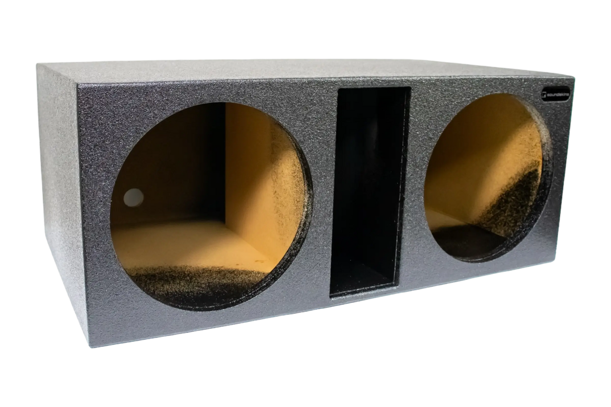 SoundSkins Enclosures | Universal Dual 15" Ported Front FIre XL SPL - Premium USA Made Subwoofer Box with Bed Liner Spray Finish SoundSkins Global