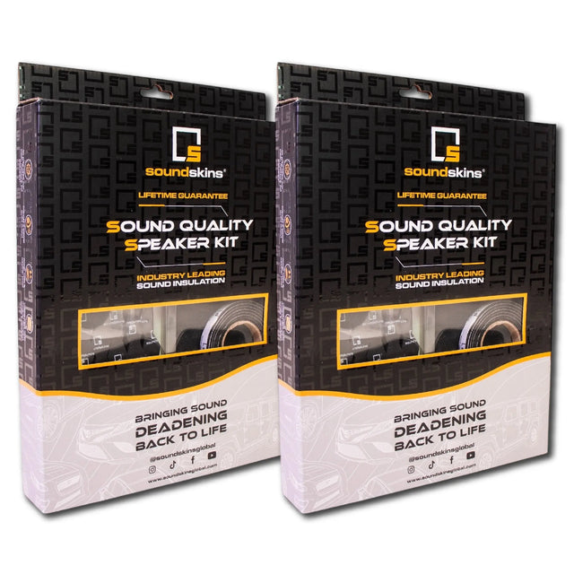 SoundSkins | Sound Quality Speaker Kit — 4 Door Bundle | SSK-SQSK-4DR | 4x Foam Speaker Rings, 4x Foam Backing Sheets, 4x Speaker Kit Sheets, 2x Strip Tape 3' 3/8" SoundSkins Global