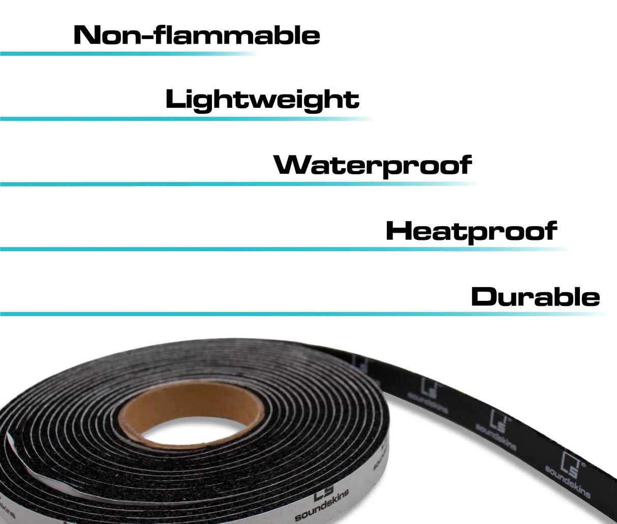 SoundSkins | Silent Strip 1/2" Sound Deadening Closed Cell Acoustic Foam Tape | SSK-STRIP1/2 | Rubber Closed Cell Foam (1/2" Wide) SoundSkins Global