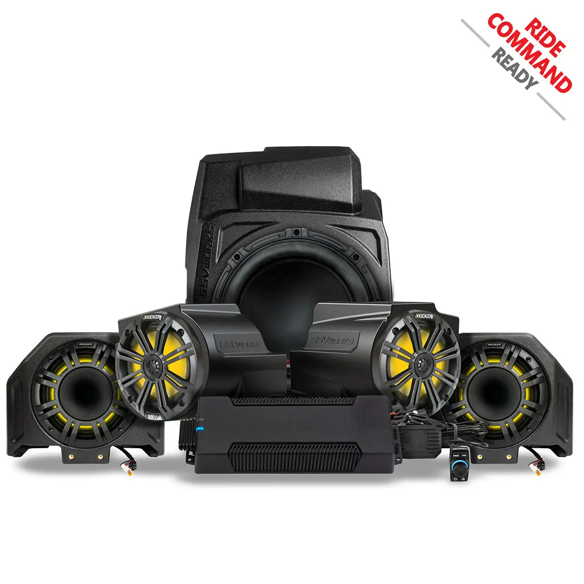2020-2024 Polaris® RZR PRO Series Phase-6 K-Spec 5-Speaker 1400watt System for Ride Command SSV Works