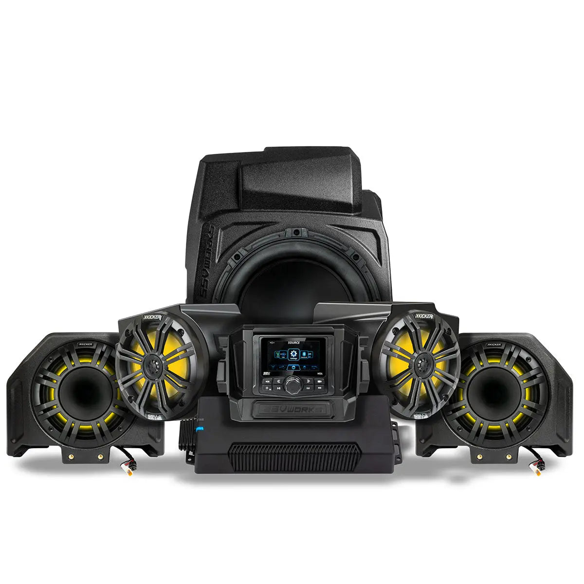 2020-2024 Polaris® RZR PRO Series Phase-6 K-Spec 5-Speaker 1400watt System w/MRB4 SSV Works