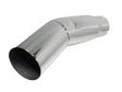 Turn Out Clamp On Exhaust Tip, Polished 304 Stainless, 4" Inlet, 5" Outlet, 22" Length, Universal Other