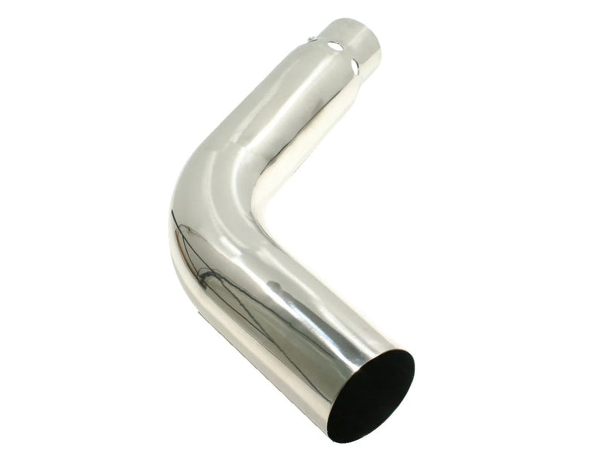 Vented 70 Degree Turn Out Exhaust Tip, Polished 304 Stainless, Bolt On, 4" Inlet, 5" Outlet, 22" Length, 2017-2020 GM 6.6L Duramax Other