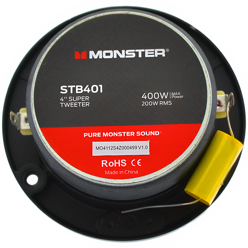 Monster STB401 4″ 200W RMS Tweeters 4-Ohm (Pair) Monster Audio