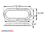Amber Surface Mount 6" Oval LED, Side/Parking Marker, Optronics