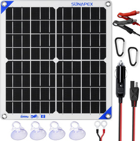 SUNAPEX Solar Battery Charger Maintainer, 20W 12V TekShack