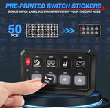 8-Gang Switch Panel With RGB And Remote Control Bluetooth App GGLighting