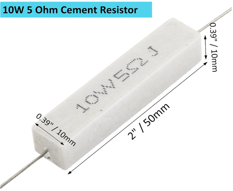 Resistors 5 Ohm 10 Watt Ceramic 5% TekShack