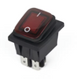 Red Rectangle Illuminated On-Off Waterproof Rocker Switch 20A DPST IP67 TekShack