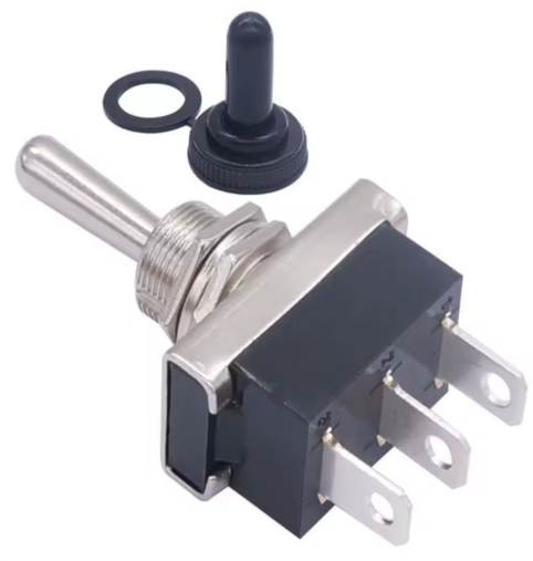 Heavy Duty On / Off / On Toggle Rocker Switch 25 AMP Rated 12v / 24v 3 Way Positions Cap Waterproof Power Button Switch TekShack