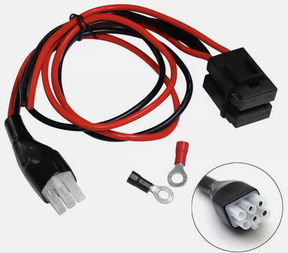 Dual Fused 6-pin DC Power Cord Cable w/Ring Terminals TekShack