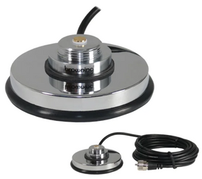 Browning® 3-5/8" Chrome NMO Magnet Mount w/ Rubber Boot & PL-259 Browning