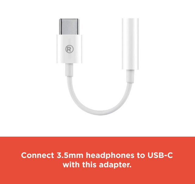 RadioShack Type-C to 3.5mm Adapter - 10.16cm 2605144 Radio Shack