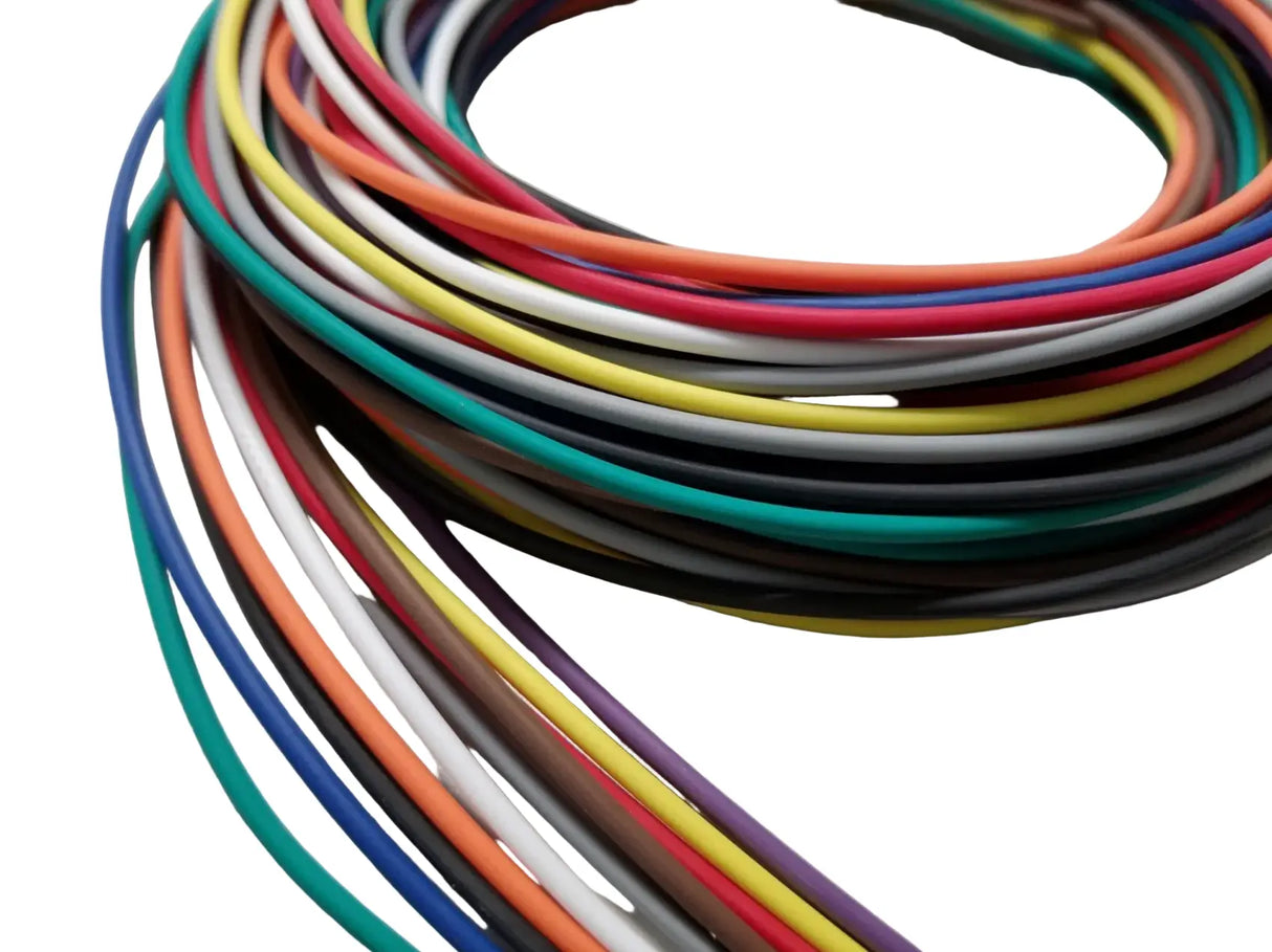 AUTOMOTIVE WIRE 18 AWG HIGH TEMP TXL STRANDED WIRE 10 COLORS CHOOSE YOUR LENGTH AC/DC WIRE AND SUPPLY