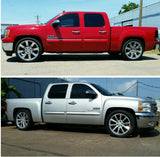 2007-2013 Silverado, Sierra, Adjustable Drop Kit, 3/5, 4/6, 4/7 2wd, 4x4,Cast Arms, All Cabs