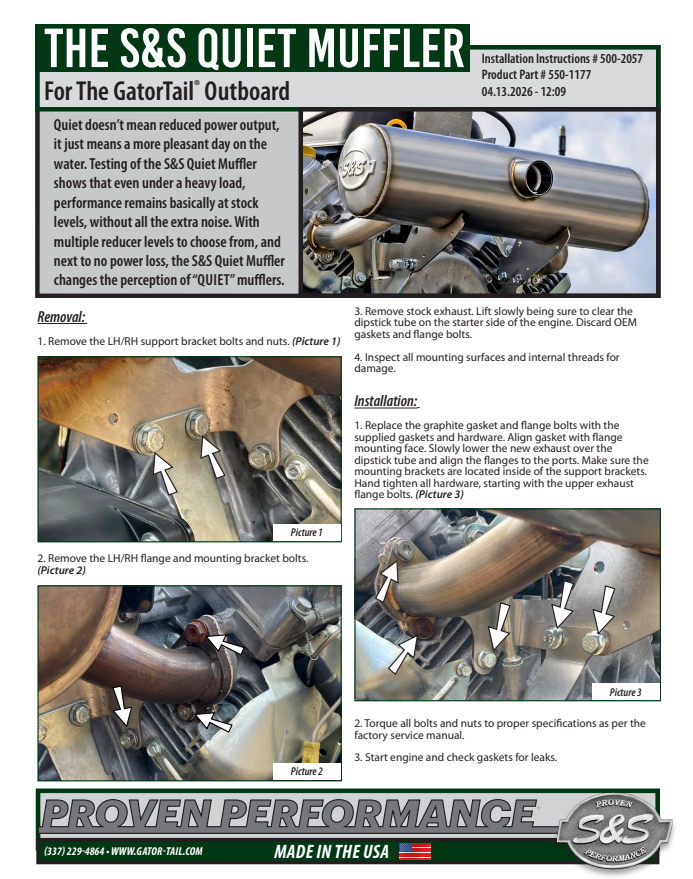S&S Quiet Muffler