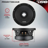 DS18 PROJECT 360 | 6.5" 300W RMS Midrange Speaker w/ Bullet (Single) DS18