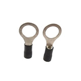 14-12 VINYL RING TERMINAL ELECTRICAL CONNECTOR BLACK YOU CHOOSE SIZE ACDCWIREANDSUPPLY