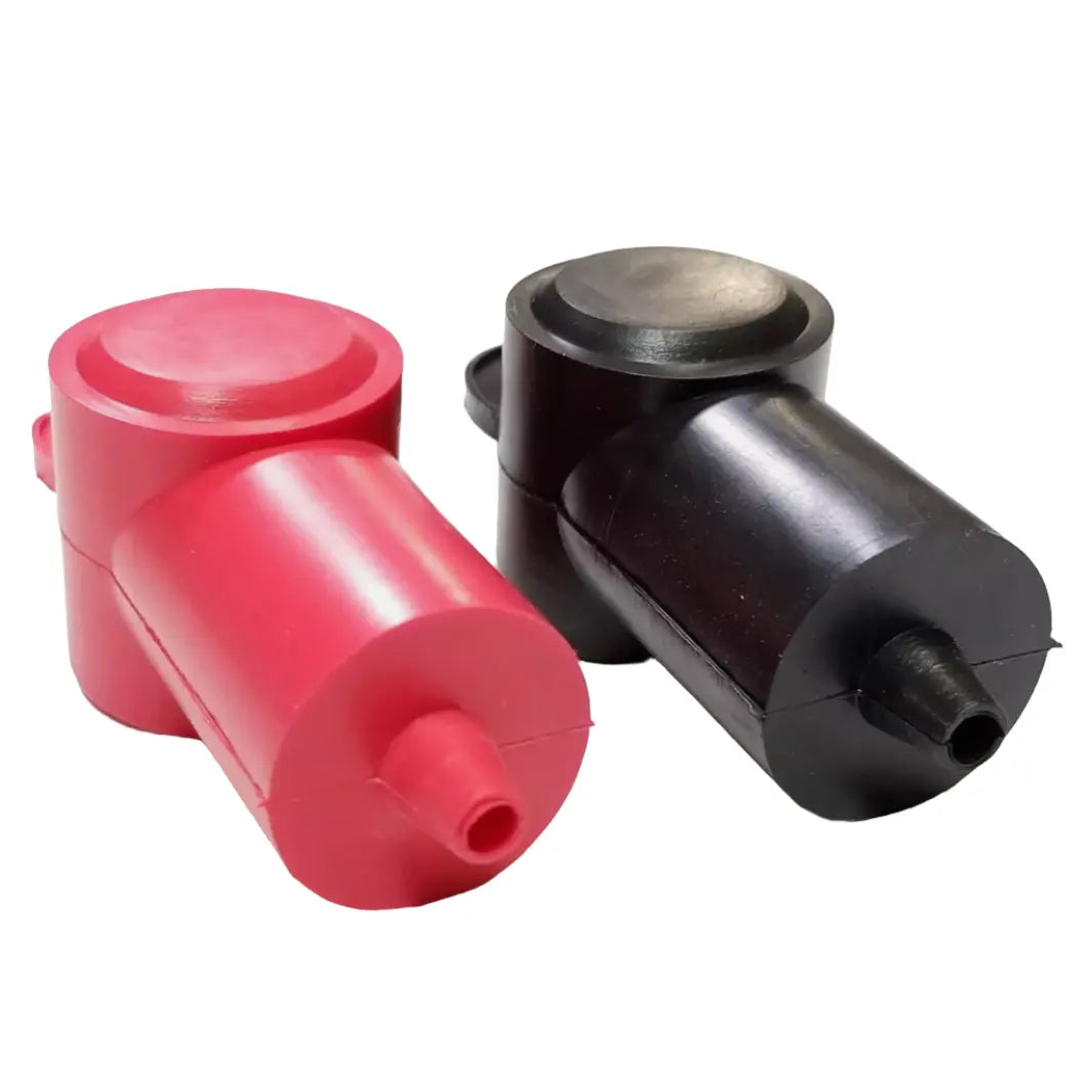 RED + BLK Battery Alternator Starter Terminal Post Stud Boot Cover (B) style AC/DC WIRE AND SUPPLY