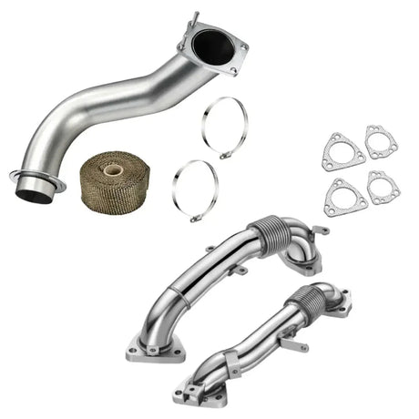 3.5'' Downpipe Exhaust For 2017-2023 Chevy/GMC Silverado/ Sierra L5P Duramax Diesel 6.6L Flashark