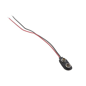 Snap-type Hard Plastic I-Style Battery Clip Connector for 9V Batteries TekShack