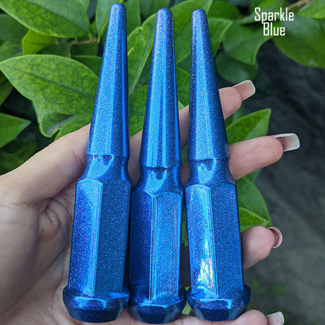 32 Pc 14x1.5 Spike Lug Nuts 4.5" Tall - Powder Coated - Various Colors