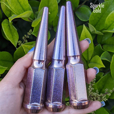 32 Pc 14x1.5 Spike Lug Nuts 4.5" Tall - Powder Coated - Various Colors