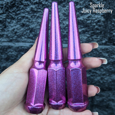 32 Pc 14x1.5 Spike Lug Nuts 4.5" Tall - Powder Coated - Various Colors