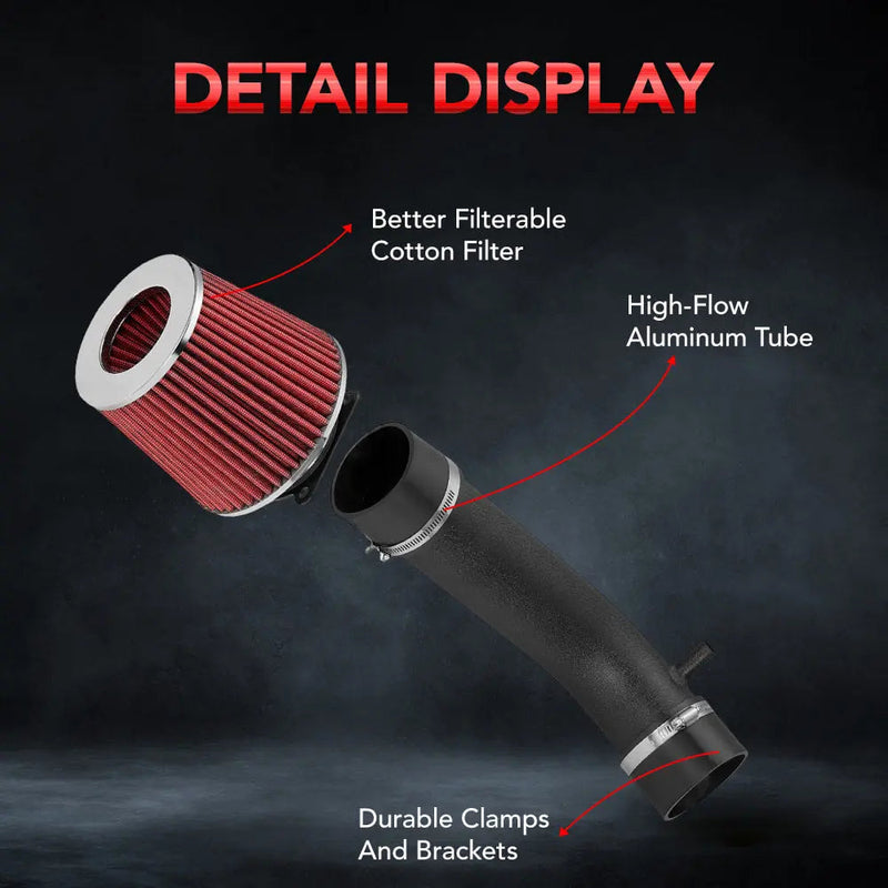 Sport Air Intake Kit for 2003-2006 Nissan 350Z / Infiniti G35 / FX35 3.5L V6 Engine Flashark