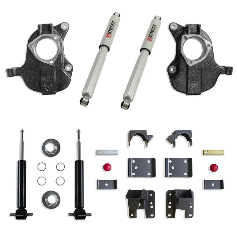 2014-2018 Silverado Stamped Steel/ Aluminum Arms Adjustable Drop Kit 3/5, 4/6, 4/7 2wd & 4x4