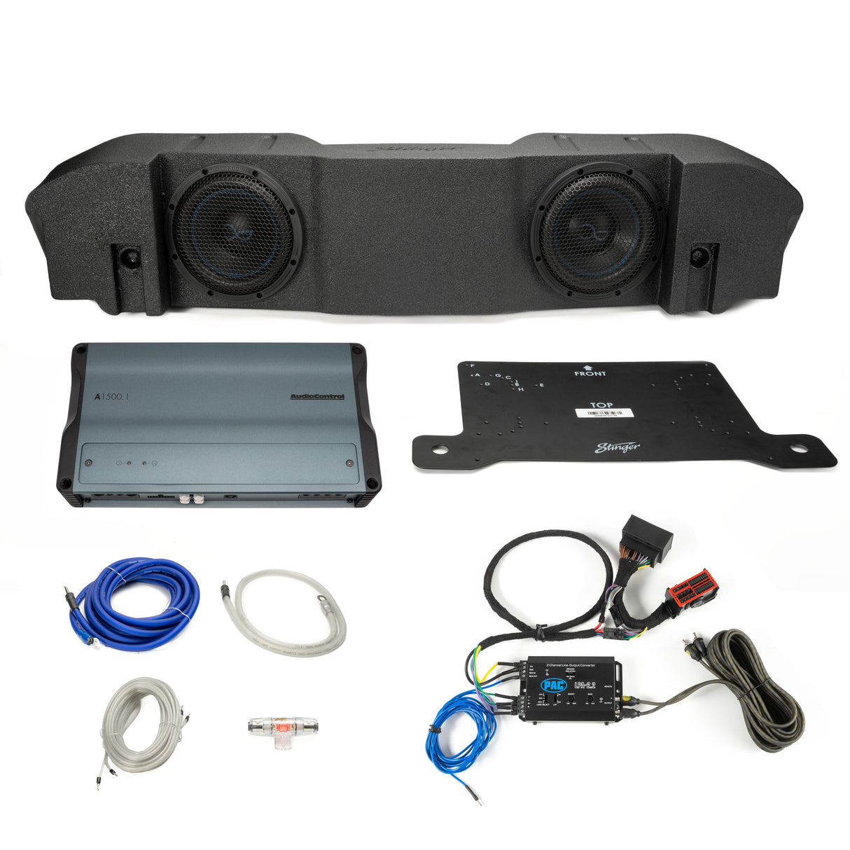 Stinger Plug & Play Mono Amp & Sub Bundle  I '20- '23 Jeep JT Gladiators