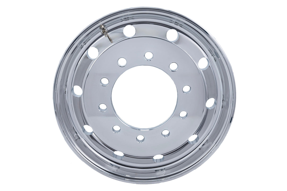 22.5x9 Truck Wheels Flat Face 4pcs Forged Aluminum Rims $342 each BULK PRICE Polished Front Hub Pilot