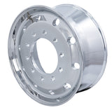 22.5x9 Truck Wheel Flat Face 16pcs Forged Aluminum Rims $342 each BULK PRICE Polished Front Hub Pilot