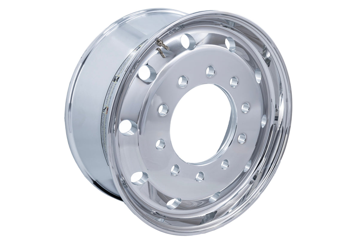 22.5x9 Truck Wheels Flat Face 4pcs Forged Aluminum Rims $342 each BULK PRICE Polished Front Hub Pilot