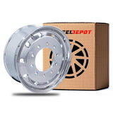 22.5x9 Truck Wheels Flat Face 600pcs Forged Aluminum Rims $149 each FOB WHOLESALE PRICE Polished Front Hub Pilot