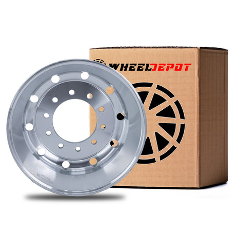 22.5x9 Truck Wheels Flat Face 600pcs Forged Aluminum Rims $149 each FOB WHOLESALE PRICE Polished Front Hub Pilot