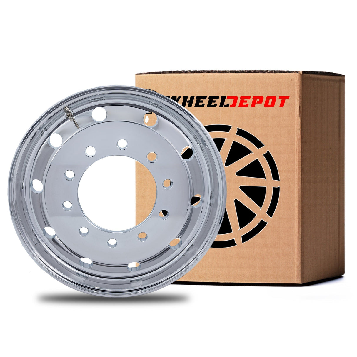 22.5x9 Truck Wheel Flat Face 16pcs Forged Aluminum Rims $342 each BULK PRICE Polished Front Hub Pilot