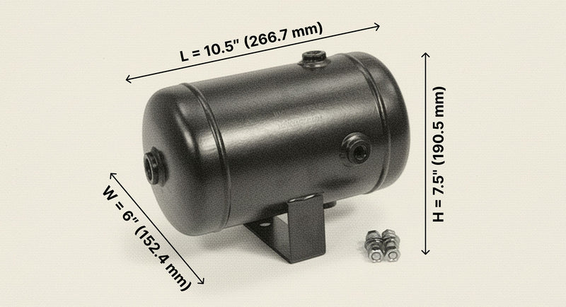 1 Gallon 5 Port Steel Air Tank