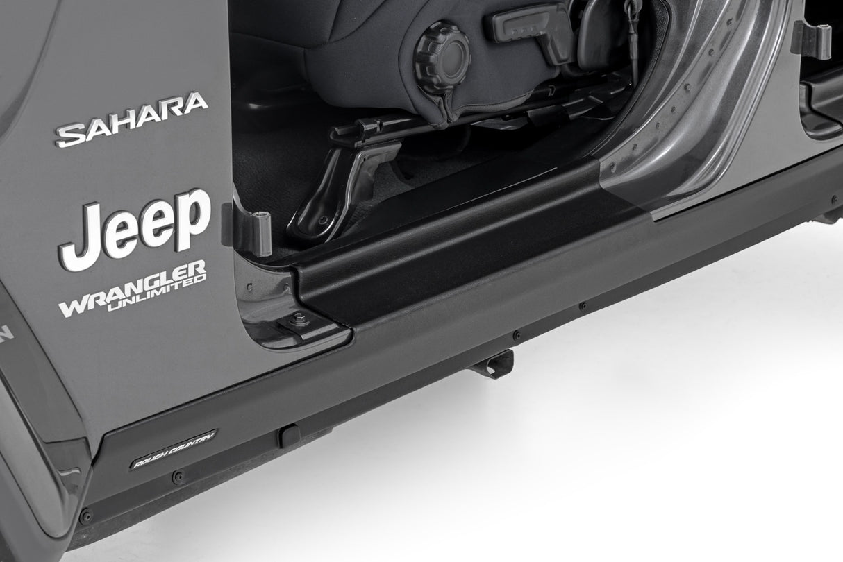 Trail Cladding Rocker Sill Plates Jeep Wrangler Unlimited 4WD (2018-2026) Rough Country