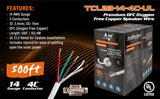 Premium 14 Gauge Oxygen Free Copper Speaker Wire (TCL23-14-4C-UL) Audiopipe