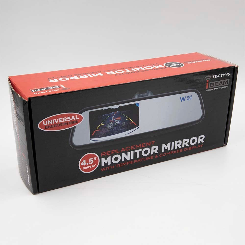 iBEAM TE-CTM45 4.5 Inch Compass/Temp Mirror Monitor iBEAM